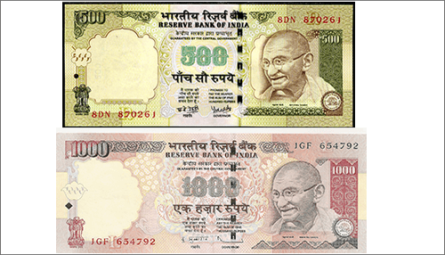 Old rs 500 and rs 1000 currency notes