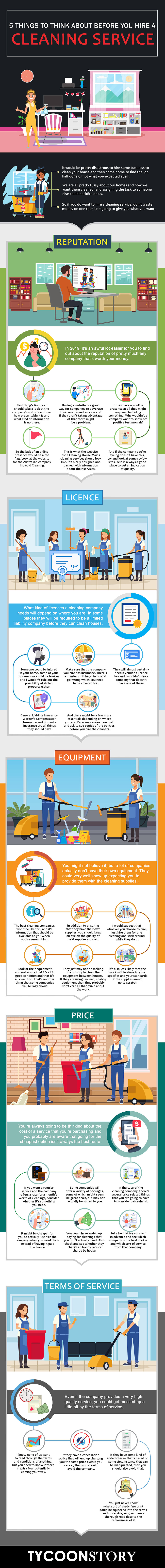 5 things to think about before you hire a cleaning service