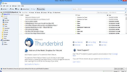 Mozilla thunderbird business email hosting