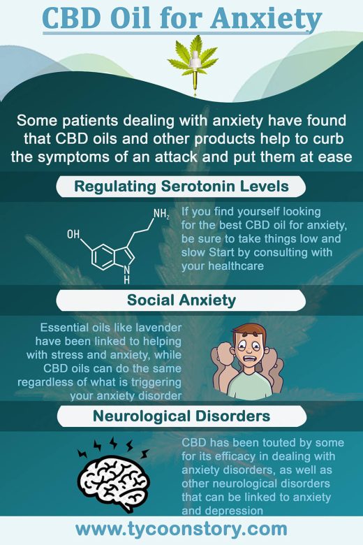 Why some users take cbd oil for anxiety infographics