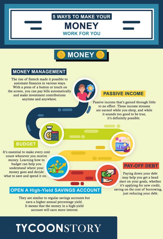5 ways to make your money work for you infographics