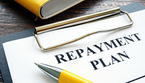 Repayment plan borrowing from a bank