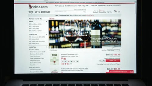 Operate wine e-commerce website wine business