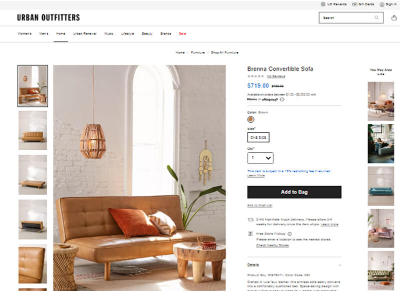 Brenna convertible sofa from urban outfitters futon beds