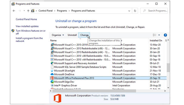 Repair outlook installation microsoft office applications