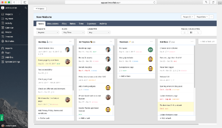 Top online collaboration tools for project management-activecollab