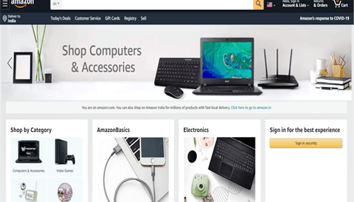 Amazon usa online shopping website