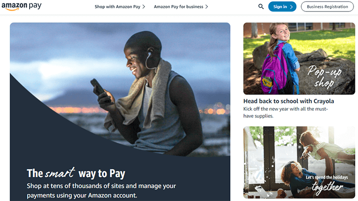 Amazon pay popular online payment platform