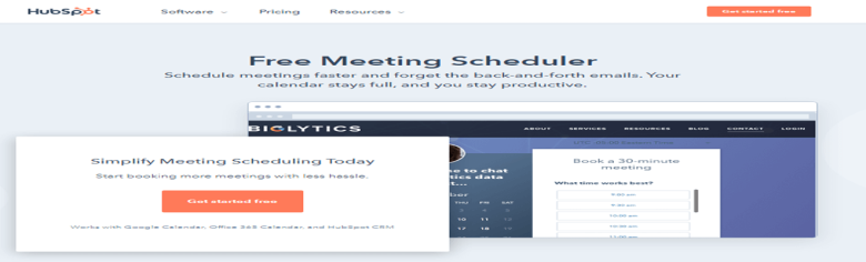 Hubspot meetings calendar apps