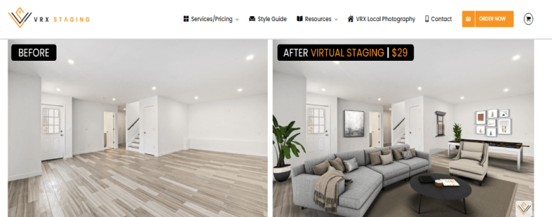 Vrx staging virtual home staging software