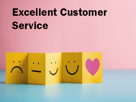 Excellent customer service successful business