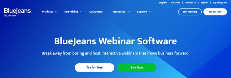 Bluejeans best webinar software platform