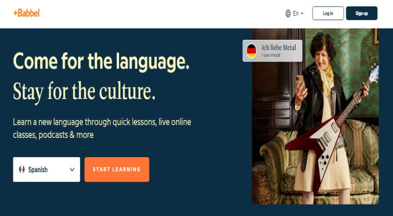 Babbel language learning app