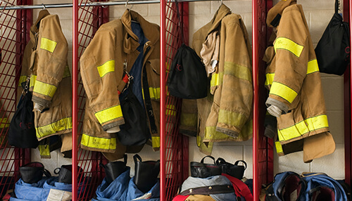 A new set of turnout gear firefighters