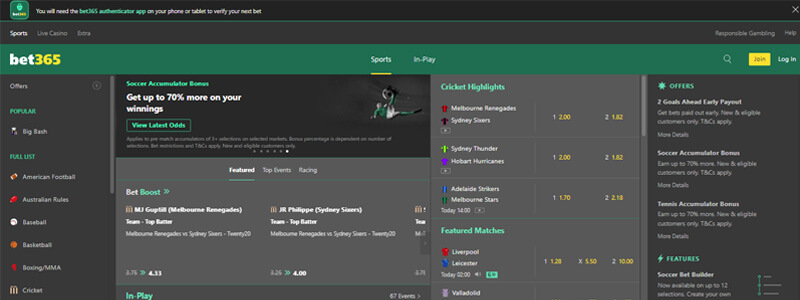 Bet365 betting sites